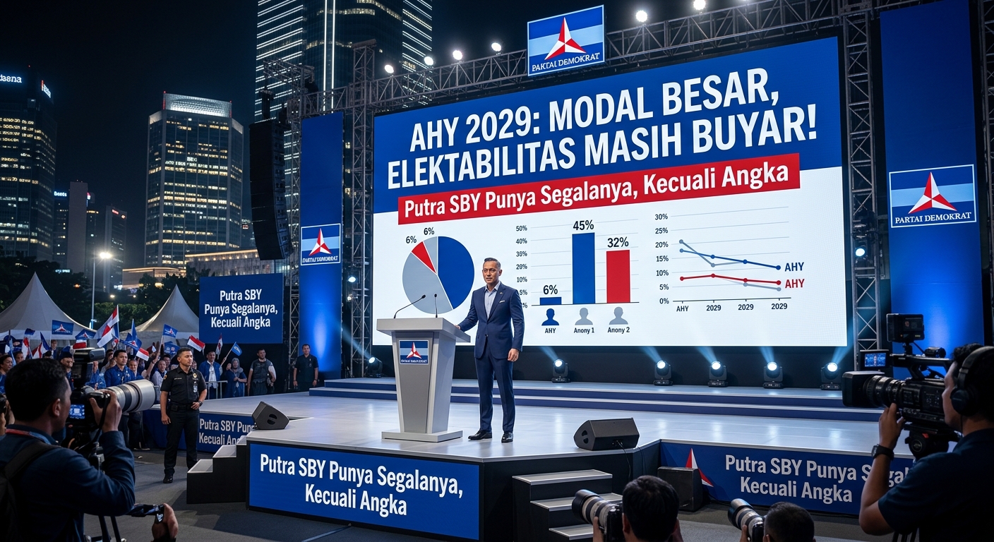 AHY 2029: Modal Besar, Elektabilitas Masih Buyar